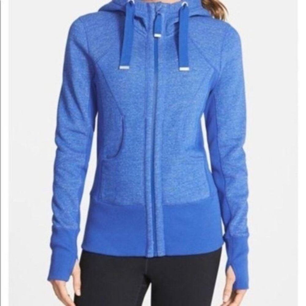 Zella Galaxy Blue Fleece Full Zip Hoodie Size Medium